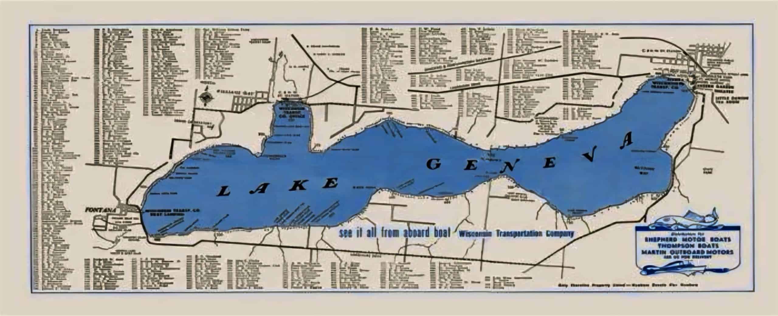 Lake Geneva area map showing VVR service radius